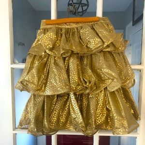 Ruffled Layered Vintage Skirt in Gold* Your Sex And The City Skirt*